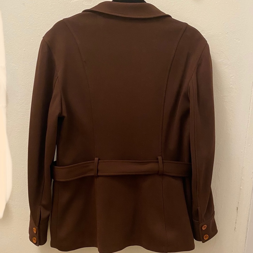 Vintage Express Brown Belted Blazer - Picture 4 of 12